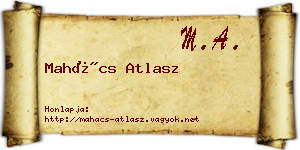 Mahács Atlasz névjegykártya